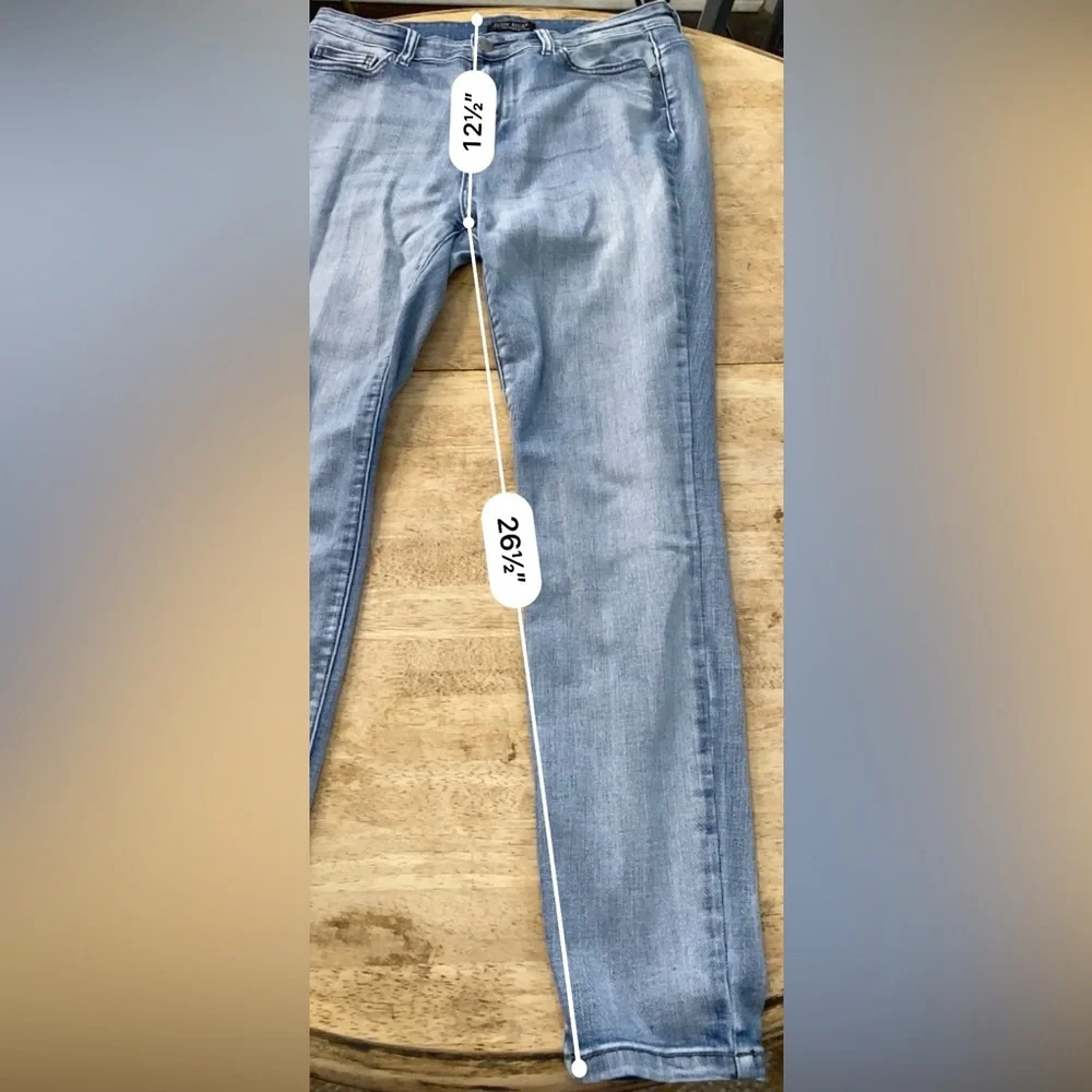 Judy Blue Los Angeles Women’s Sz 13|31‎ High Rise Heavy Handsand Skinny Jeans - Picture 16 of 17